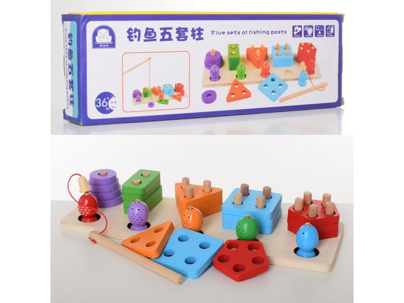 

Деревянная игрушка Геометрика 2в1, рыбалка (магнитная) (MD 2177)