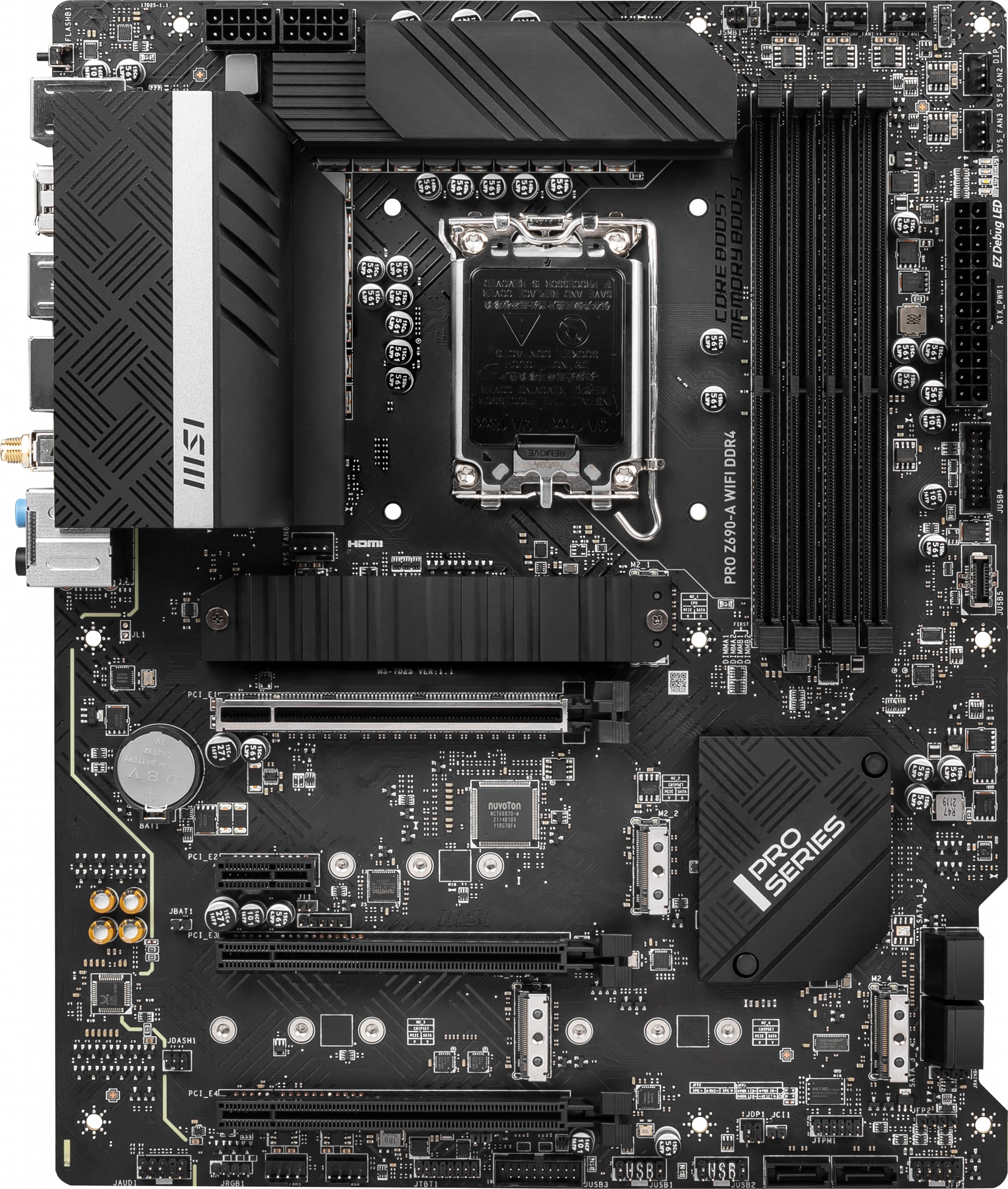 

Материнская плата MSI Pro Z690-A Wi-Fi DDR4 (s1700, Intel Z690, PCI-Ex16)