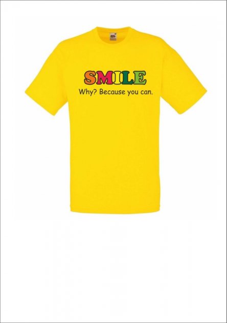 

Футболка Vivay Smile Why Because you can  Желтая (4176, Футболка Vivay Smile Why Because you can S Желтая (4176)