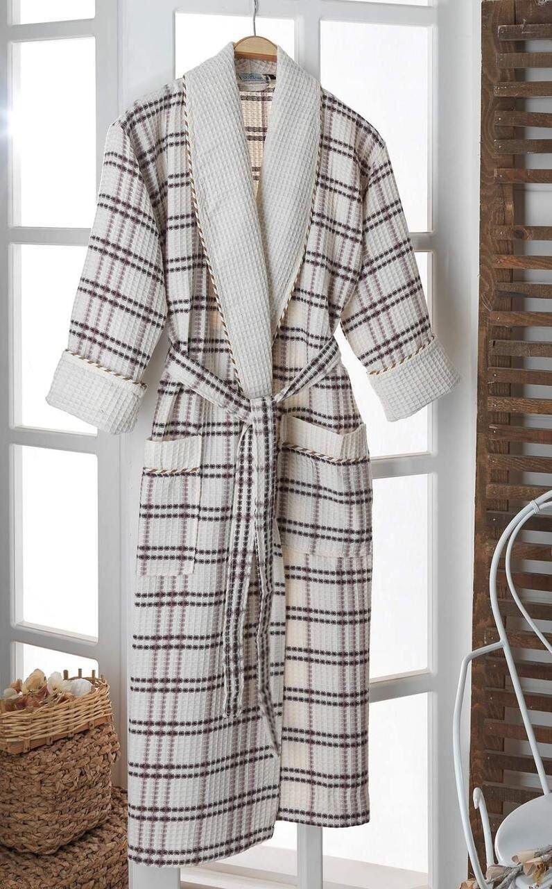 

Мужской вафельный халат Gursan бежевый 2XL