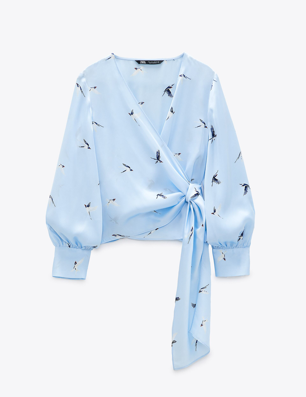 

Блуза Zara Ж1074369 (7729/608/403) цвет голубой M