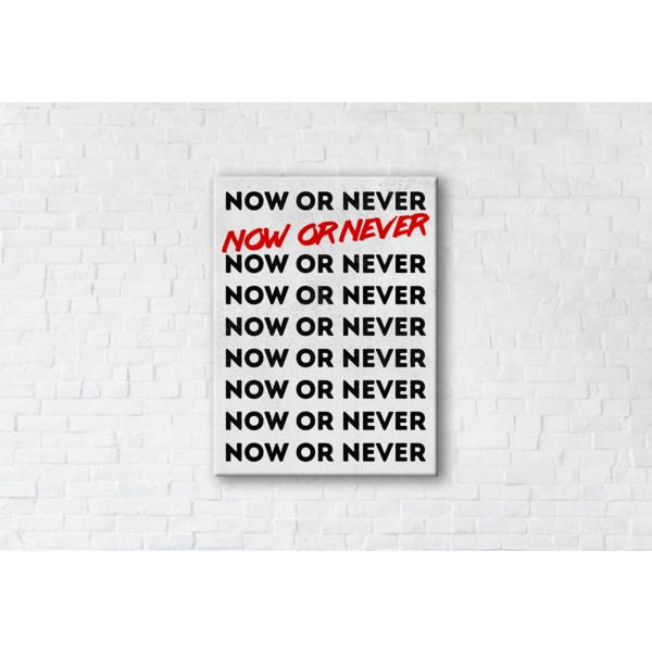 

Картина на холсте прямоугольная I-Art Now Or Never 90x120см