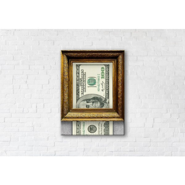 

Картина на холсте прямоугольная I-Art Banksy Dollar 75x100см