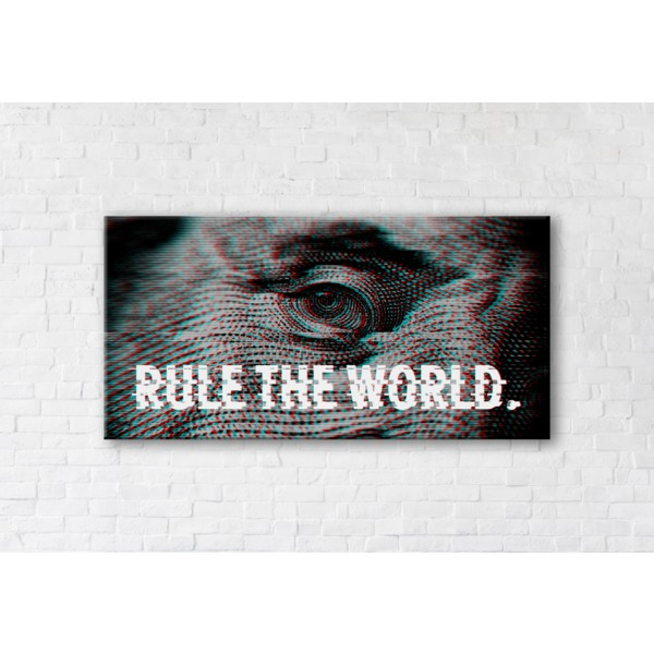 

Картина на холсте прямоугольная I-Art Rule the World 50x100см