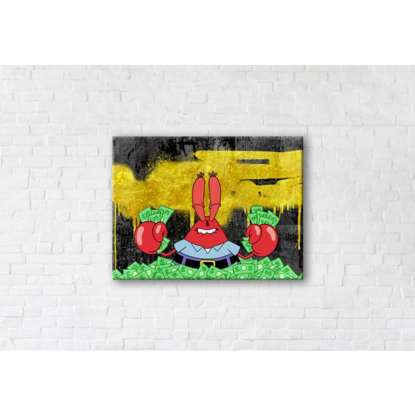 

Картина на холсте прямоугольная I-Art Mister Krabs 45x60см