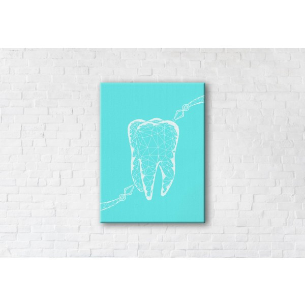 

Картина на холсте прямоугольная I-Art Graphic Tooth 45x60см