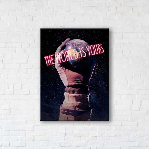 

Картина на холсте прямоугольная I-Art The world is yours 110x145см