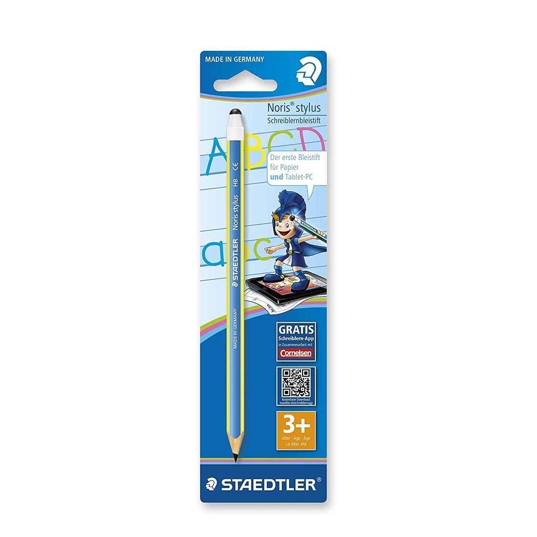 

Карандаш-стилус 2 в 1 Staedtler Noris Stylus HB STAEDTLER синий-желтый L2-10302