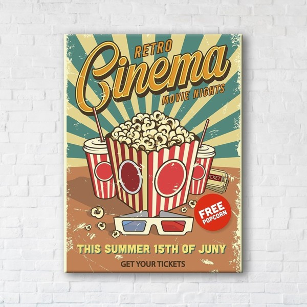 

Картина на холсте прямоугольная I-Art Cinema 50x65см