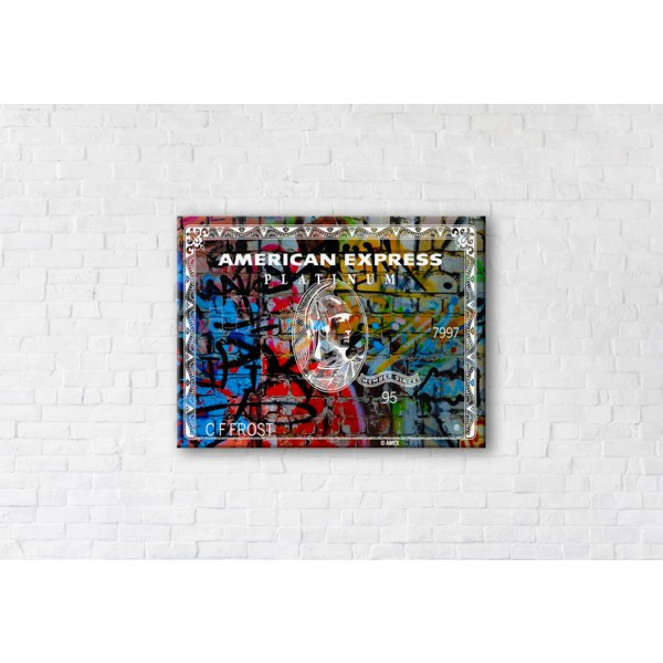 

Картина на холсте прямоугольная I-Art Graffity American Express 90x120см