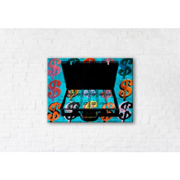 

Картина на холсте прямоугольная I-Art Suitcase with money 45x60см