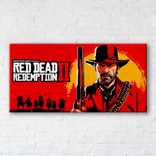 

Картина на холсте прямоугольная I-Art Red Dead Redemption 2 90x180см