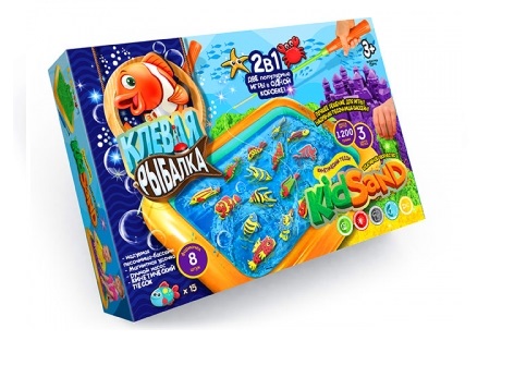 

Гра велика Danko Toys 2 в 1: Кльова риболовля та Кінетичний пісок KIDSAND