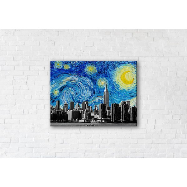 

Картина на холсте прямоугольная I-Art Starry New York 75x100см