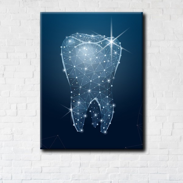 

Картина на холсте прямоугольная I-Art 3D Tooth Art 45x60см