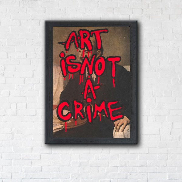 

Картина на холсте прямоугольная I-Art Art is not a crime 75x100см