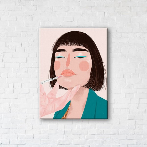 

Картина на холсте прямоугольная I-Art Injections Into the Lips 90x120см