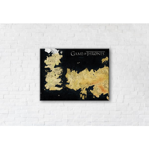 

Картина на холсте прямоугольная I-Art Game Of Thrones World 110x145см