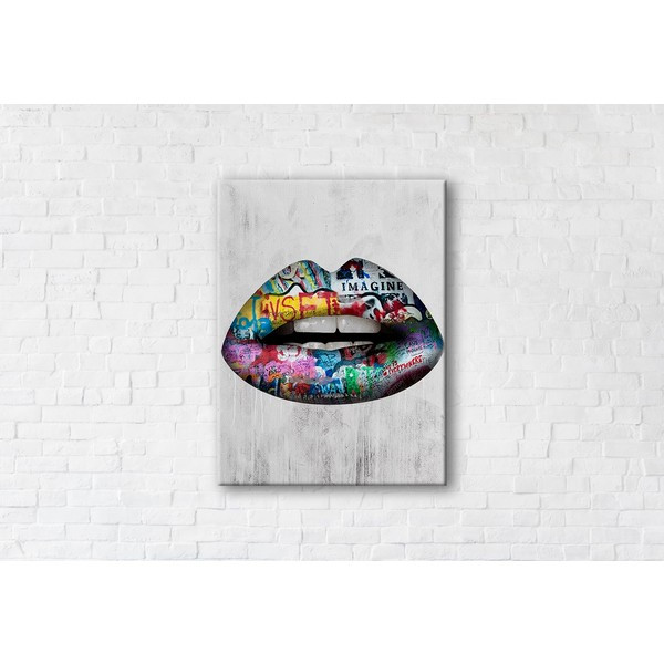 

Картина на холсте прямоугольная I-Art Lips 45x60см