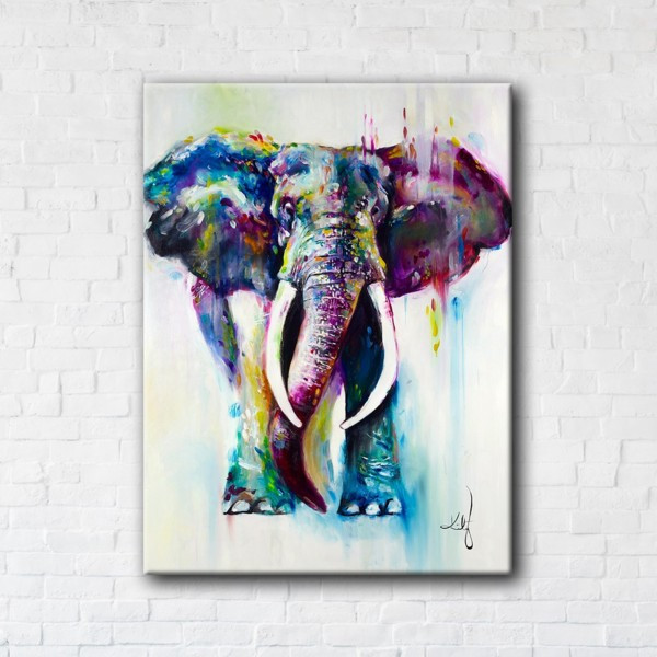 

Картина на холсте прямоугольная I-Art Elephant Art 90x120см