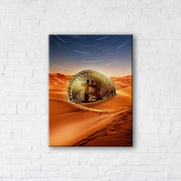 

Картина на холсте прямоугольная I-Art Gold In Desert 110x145см