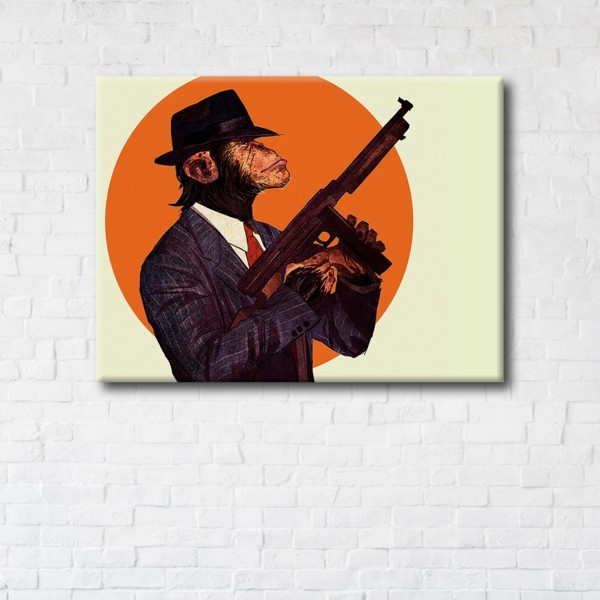 

Картина на холсте прямоугольная I-Art Gangster monkey 110x145см