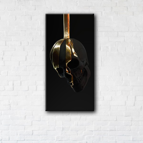 

Картина на холсте прямоугольная I-Art Black Skull 60x120см