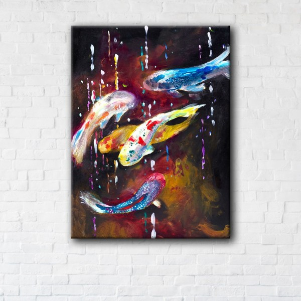 

Картина на холсте прямоугольная I-Art Fishes Art 45x60см