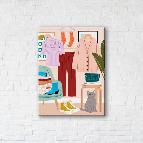 

Картина на холсте прямоугольная I-Art Wardrobe 75x100см
