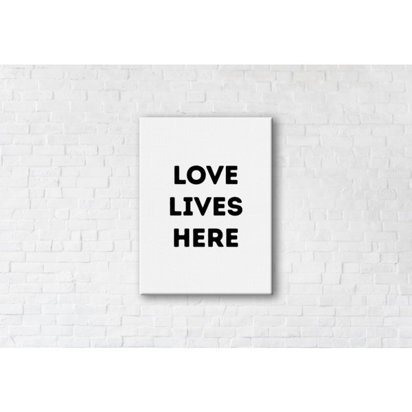 

Картина на холсте прямоугольная I-Art Love Lives Here 45x60см