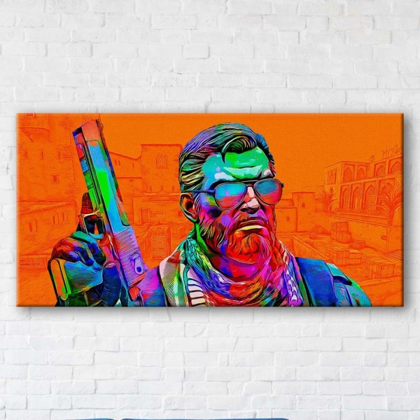 

Картина на холсте прямоугольная I-Art Counter Strike Orange 60x120см