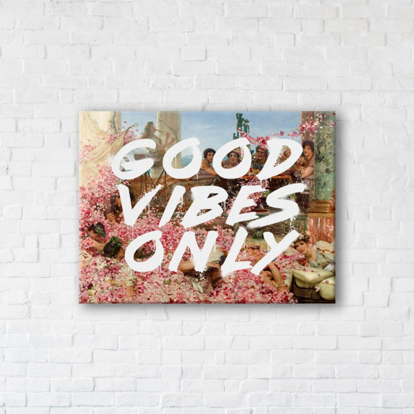 

Картина на холсте прямоугольная I-Art Good vibes only 90x120см