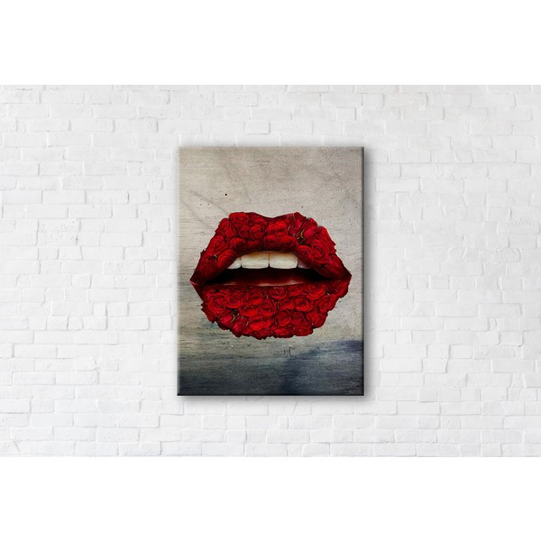 

Картина на холсте прямоугольная I-Art Rose Lips 90x120см