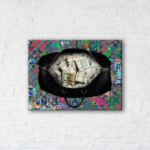 

Картина на холсте прямоугольная I-Art Money Bag 110x145см