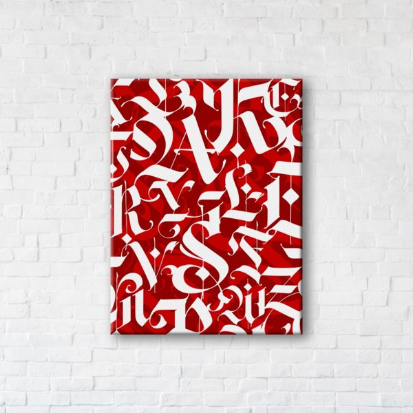 

Картина на холсте прямоугольная I-Art Lettering 75x100см