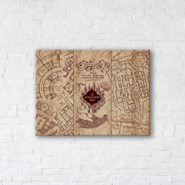 

Картина на холсте прямоугольная I-Art Marauders Map Harry Potter 50x65см