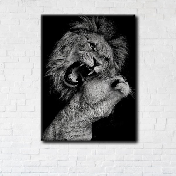 

Картина на холсте прямоугольная I-Art Family of Lions 45x60см