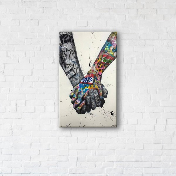 

Картина на холсте прямоугольная I-Art Graffiti Hands Art 75x100см
