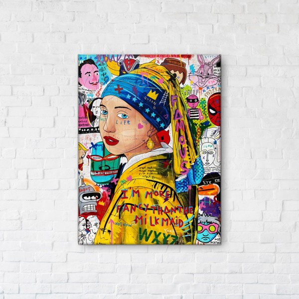 

Картина на холсте прямоугольная I-Art Pearl Earring 90x120см