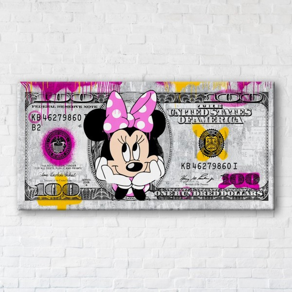 

Картина на холсте прямоугольная I-Art Minnie Money 60x120см