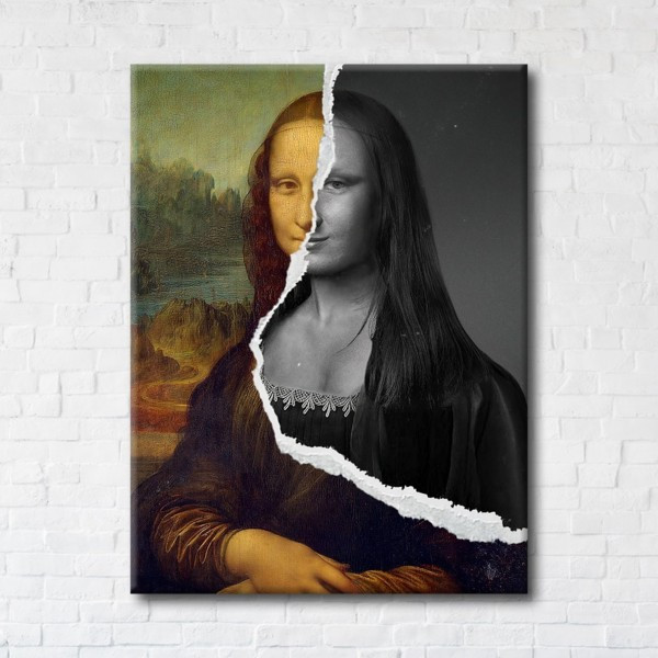 

Картина на холсте прямоугольная I-Art Mona Lisa photo 60x120см