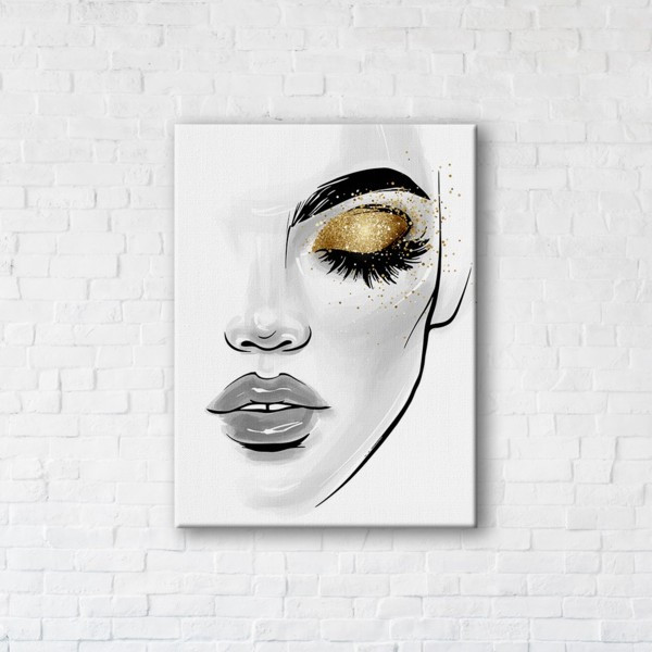 

Картина на холсте прямоугольная I-Art Glitter Gold 110x145см