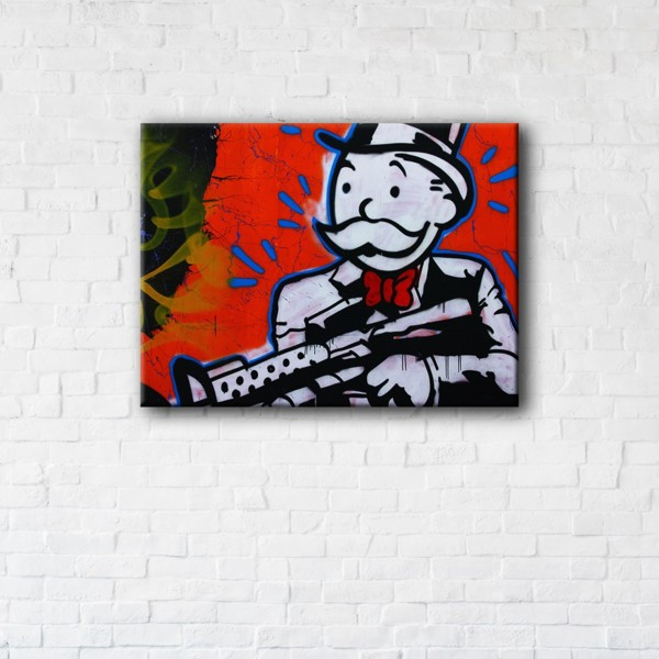 

Картина на холсте прямоугольная I-Art Monopoly Red 110x145см