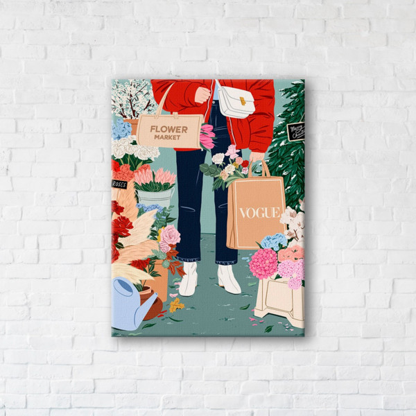 

Картина на холсте прямоугольная I-Art Flower shopping 45x60см