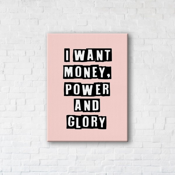 

Картина на холсте прямоугольная I-Art Money Power Glory 45x60см