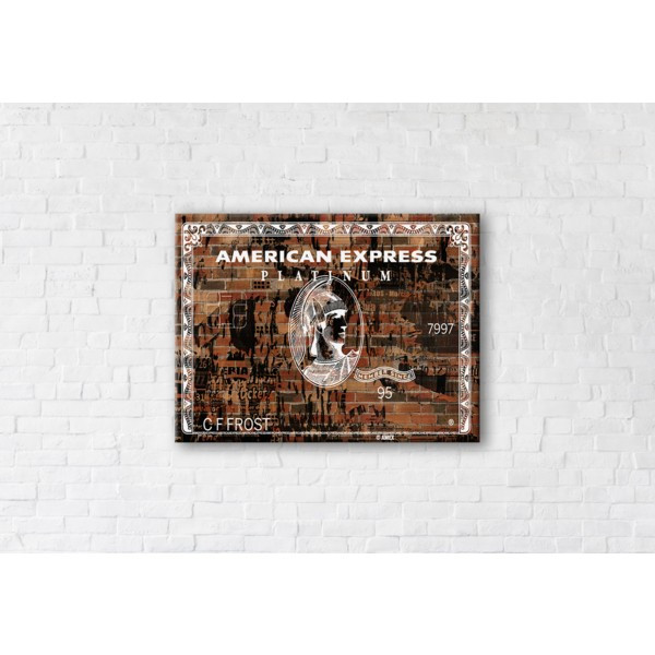 

Картина на холсте прямоугольная I-Art Grunge American Express 45x60см