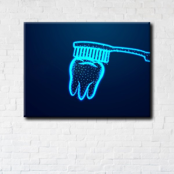 

Картина на холсте прямоугольная I-Art Brushing Teeth 45x60см