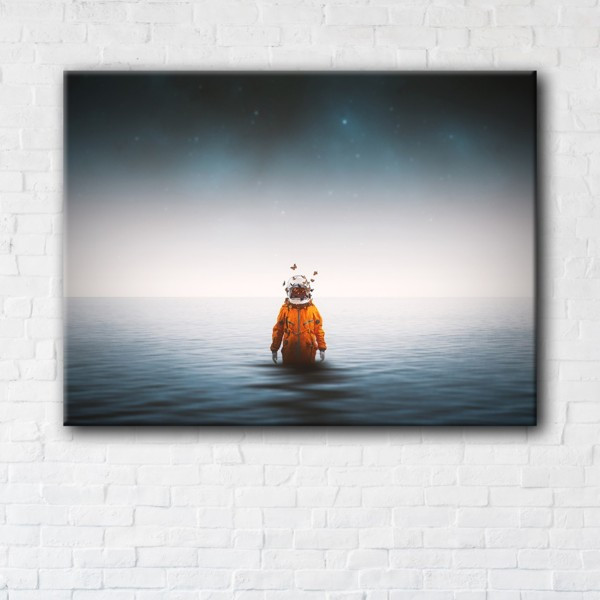 

Картина на холсте прямоугольная I-Art Astronaut in the Sea 45x60см