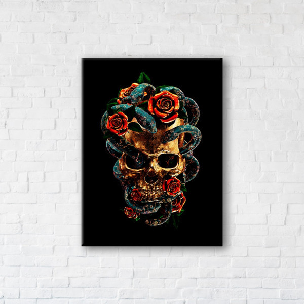 

Картина на холсте прямоугольная I-Art Gothic rose 45x60см