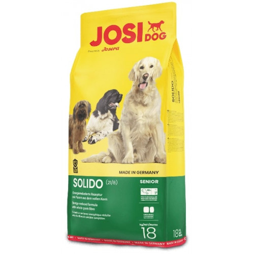 

Сухой корм Josera JosiDog Solido для малоактивных и пожилых собак, с птицей, кукурузой и рисом, 18 кг